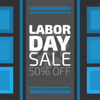 Labor day sale discount web banner on a black background