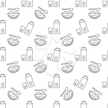 food seamless pattern on a white background