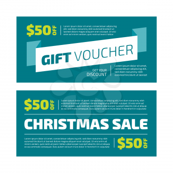 Emerald green Gift voucher for Christmas sale
