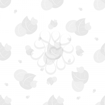 Seamless white background texture design with leaves