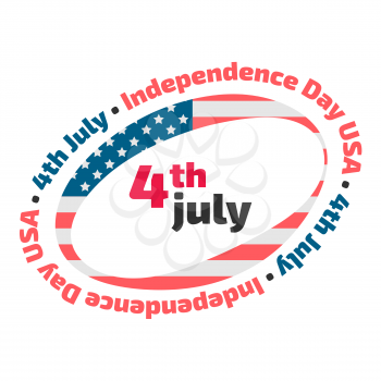 USA Independence day vector banner on the white background