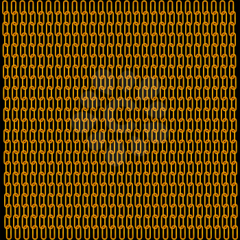 Golden chain paint pattern on the black background