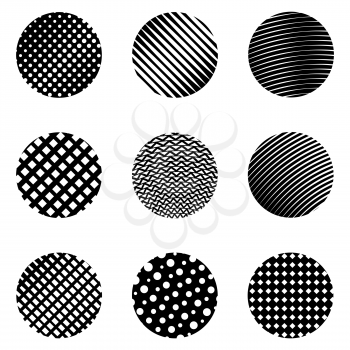 Circle shapes seamless vector pattern - Vector illustration