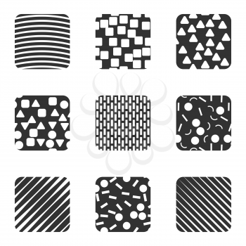 Square shapes seamless vector pattern - Vector illustration