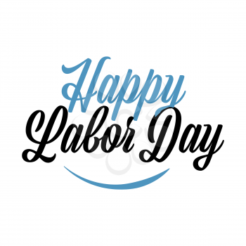 Happy Labor sale vector banner with the smile