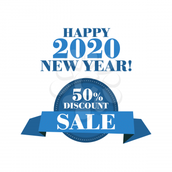 New year 2020 holiday sale vector banner