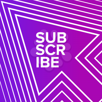 Subscribe vector banner on the pink gradient background