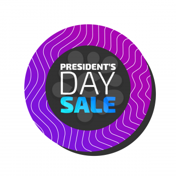 Presidents day sale. Circle duotone sale banner