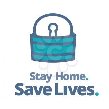Stay Home. Save Lives. Coronovirus COVID-19 Protection Banner
