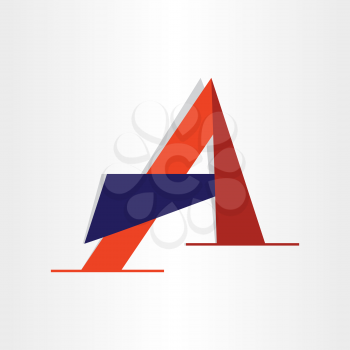 abstract character letter a typography icon design element