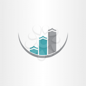 buildings icon abstract design element