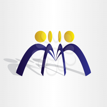 business people team work icon abstract design