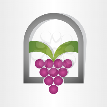grape on window design abstract natural icon