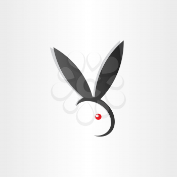 rabbit easter egg icon abstract simple design cartoon happy element sign symbol emblem