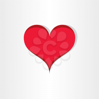 red heart valentine love icon design element