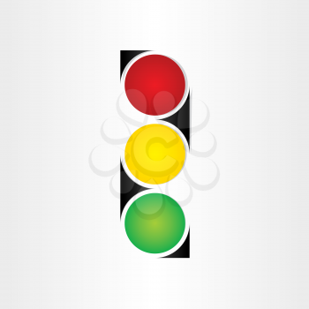 semaphore abstract traffic sign symbol  red yellow green