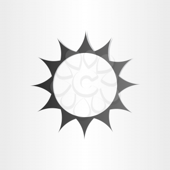 stylized sun rays summer icon design