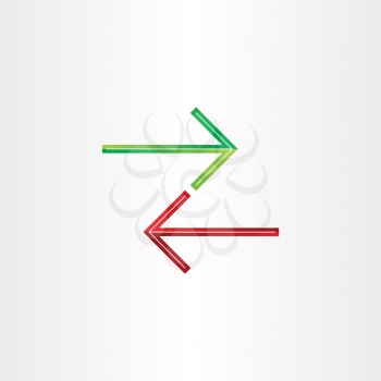two arrows direction symbol design