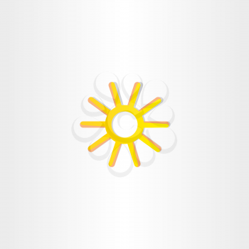 abstract yellow stylized sun vector icon design