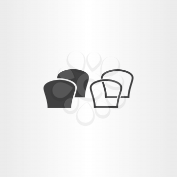 black bread icons vector design