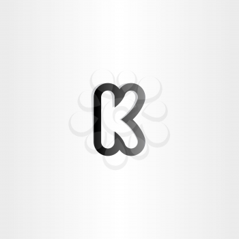 black letter k logotype icon design