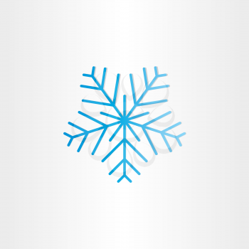blue frozen snowflake icon design