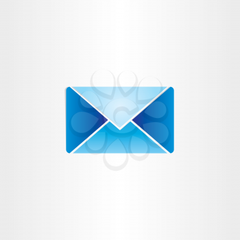 blue letter envelope mail symbol design