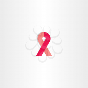 breast cancer vector icon awareness red ribbon design