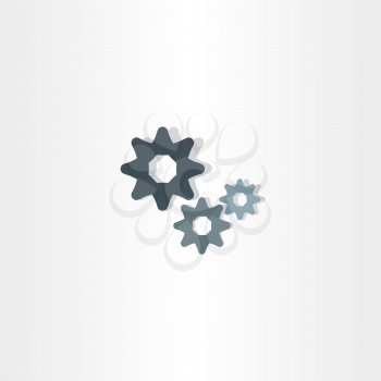 cogs icon vector gears symbol logo design element 