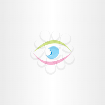 colorful logo abstract human eye icon symbol