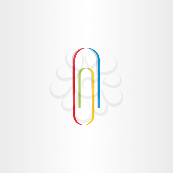 colorful paperclip icon logotype design