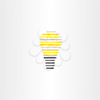 electric bulb icon stylized vector design element