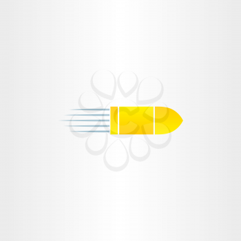 golden bullet vector icon design symbol