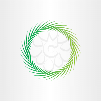 green abstract vector circle background design