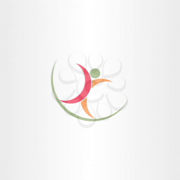 healthy man walking logo vector icon design