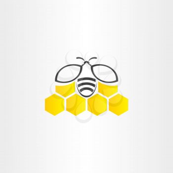 honeycomb and bee symbol design