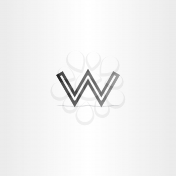 letter w black logo icon design