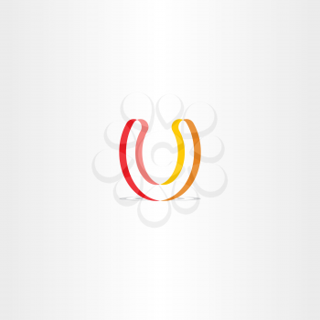 lucky horseshoe colorful vector logo design