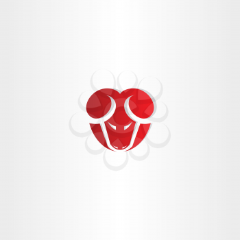 red stylized vector ram icon design