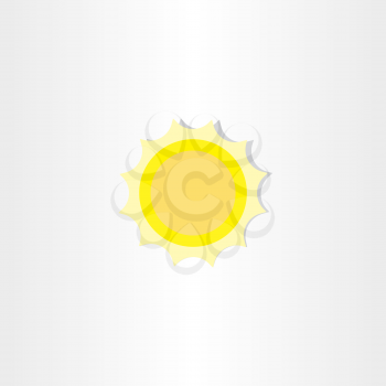 soft light yellow sun icon design