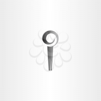 stylized black microphone icon symbol 