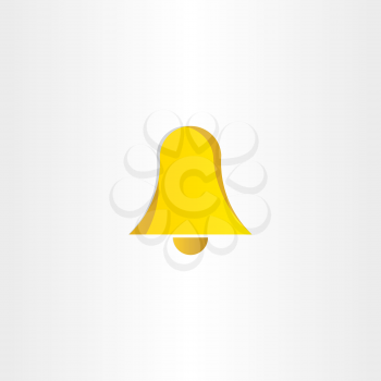 yellow ringing bell icon design