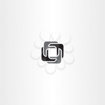 abstract black vector square logo business icon company