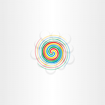 abstract colorful spiral tornado vector icon background element logo