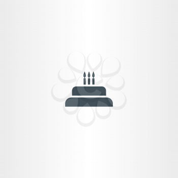 birthday cake with candles icon vector dessert