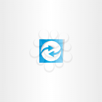 blue arrow square logo vector symbol