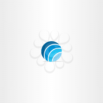 blue circle globe vector logo symbol