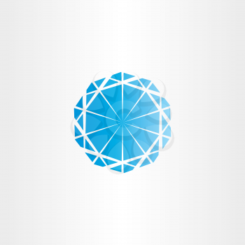 blue diamond vector icon logo design