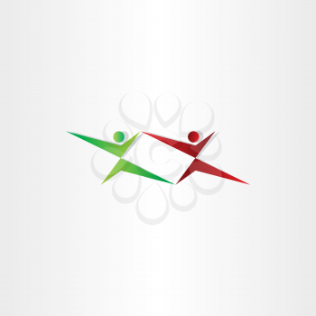 fighting people karate logo icon sport sign