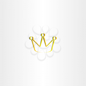 golden king crown vector logo design